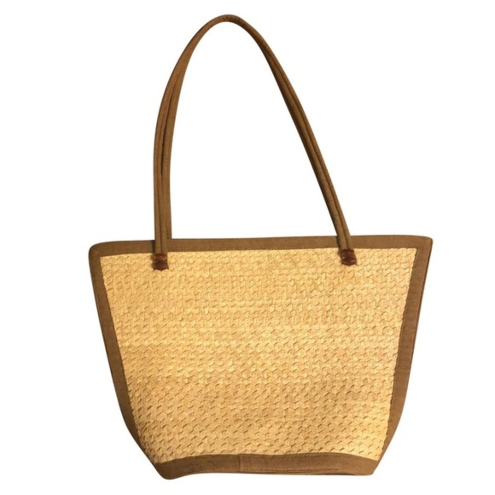 Woven Straw Beach Tote Bag
